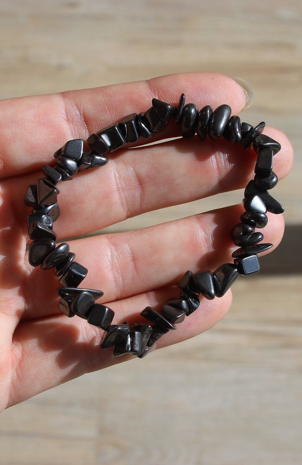 Hematite Chip Bracelet